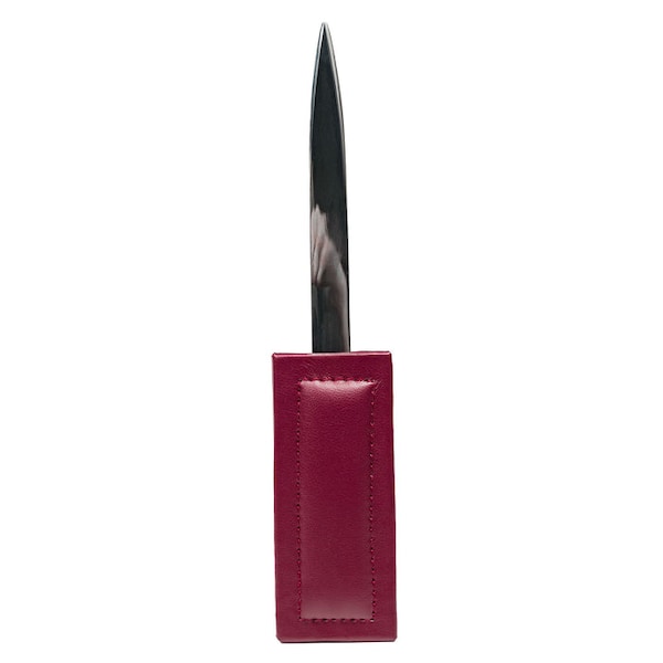 Dacasso Burgundy Bonded Leather Letter Opener AG-5227 - main